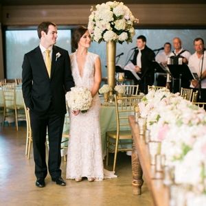 Jovani Gown White Lace and Rhinestones